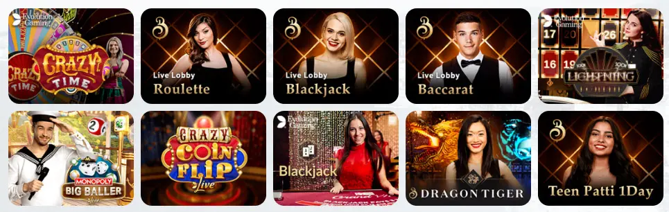 Jeux de casino en direct KINBET CASINO