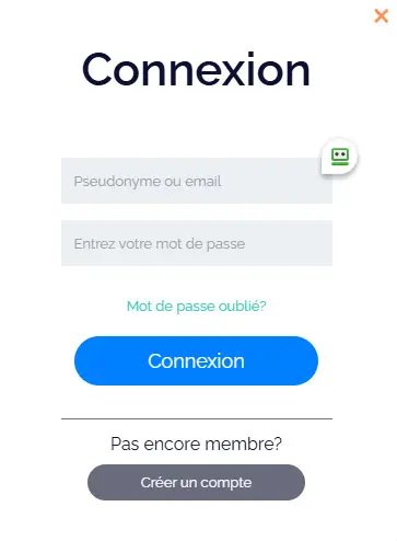 Connexion des membres du KINBET CASINO