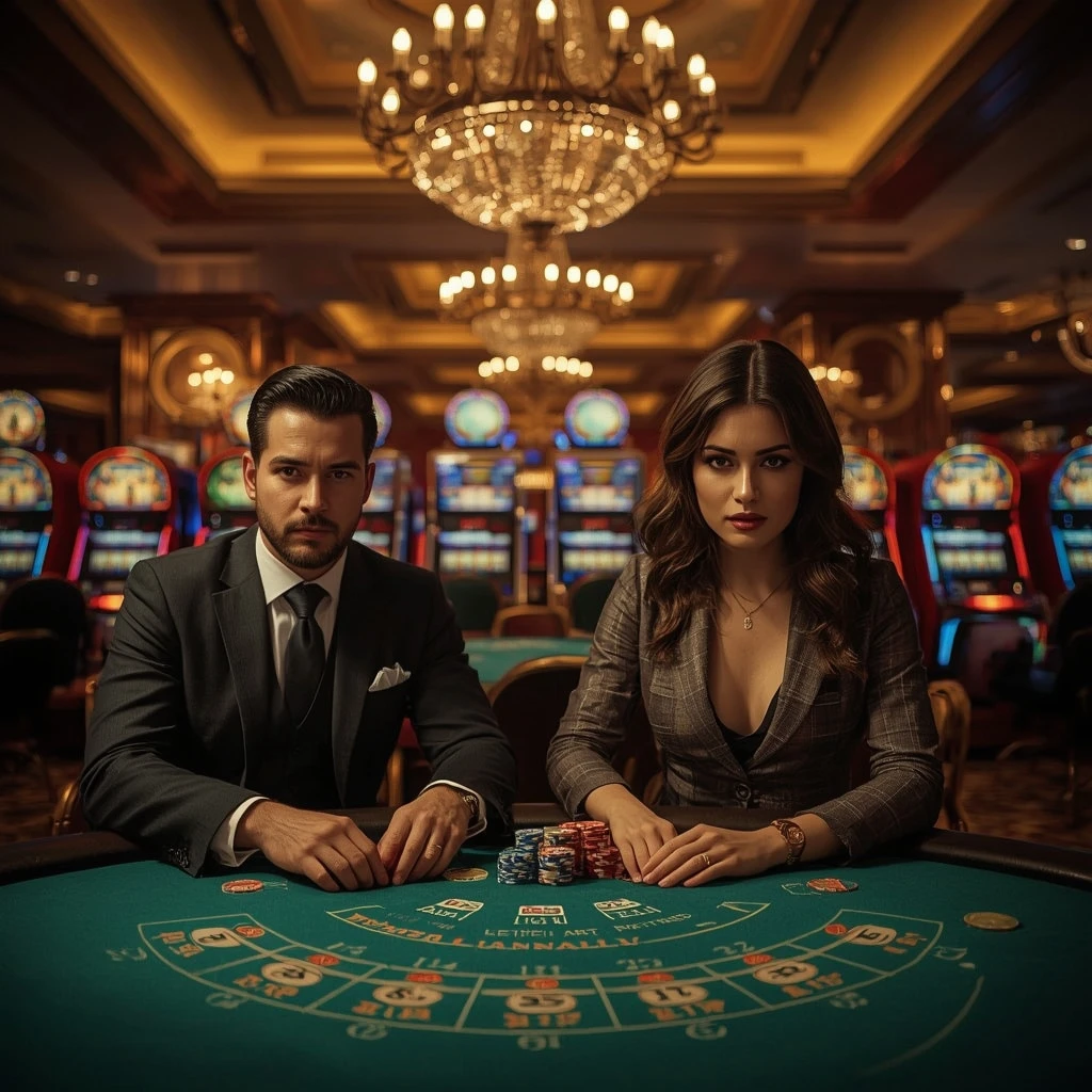 Deux joueurs de poker au Kinbet Casino